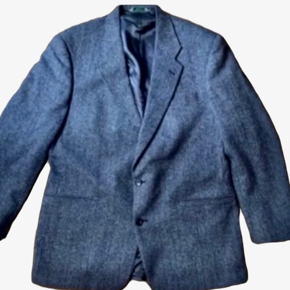 Vintage Evan Picone Wool, Suit Jacket, Sports Coat,gray, Orange, Green.Sz 40